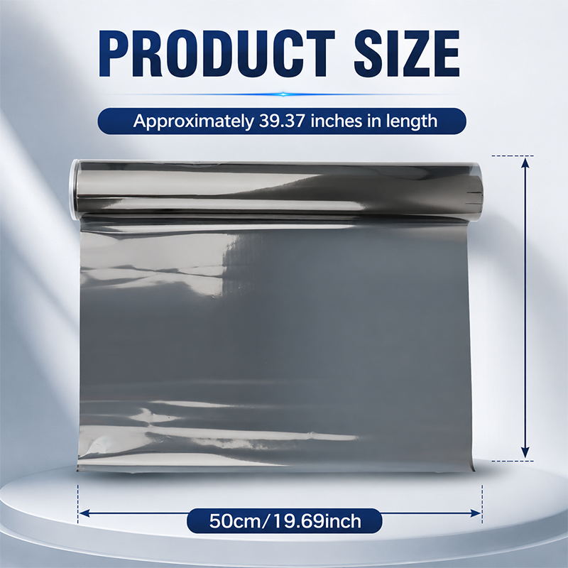 Static Cling Window Privacy Film UV Blocking Mirror Tint | 19.69 in × 39.37 in (50 cm × 100 cm)