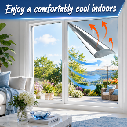 Static Cling Window Privacy Film UV Blocking Mirror Tint | 19.69 in × 39.37 in (50 cm × 100 cm)