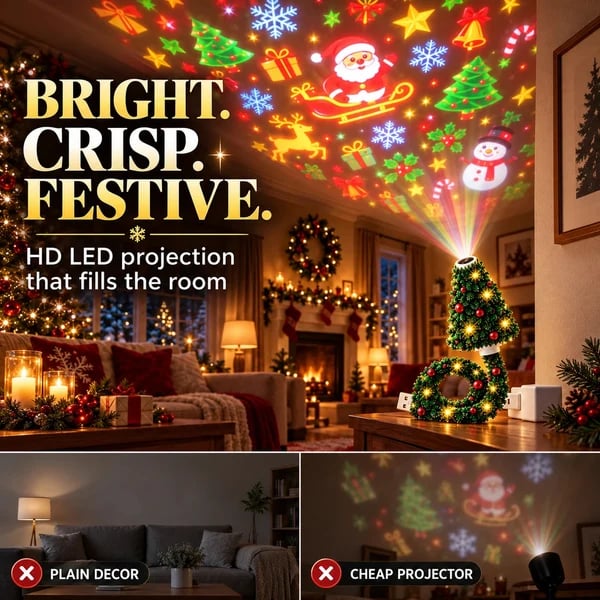 🔥Last Day 49% OFF 🔥 Magical Christmas Tree USB Projector Light – Festive Holiday Atmosphere Lamp