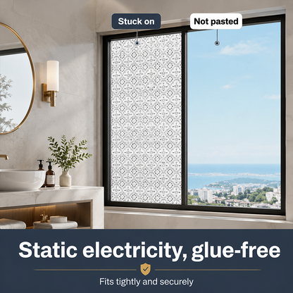 Static Cling Window Privacy Film UV Blocking Mirror Tint | 19.69 in × 39.37 in (50 cm × 100 cm)