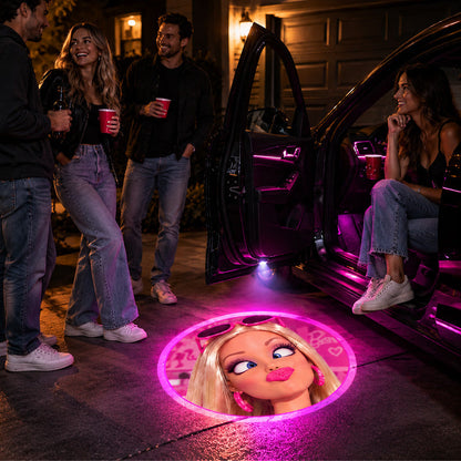 Pink Aesthetic Car Door Welcome Projector Light