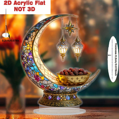 ⏰Limited Supply in the USA — 🌙Islamic Elegant Crescent Moon & Lantern Desktop Ornament