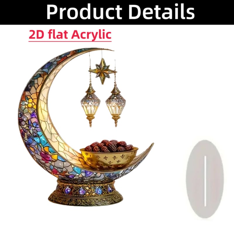 ⏰Limited Supply in the USA — 🌙Islamic Elegant Crescent Moon & Lantern Desktop Ornament