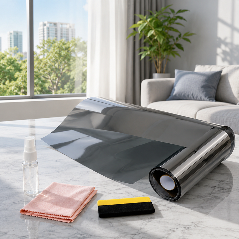 Static Cling Window Privacy Film UV Blocking Mirror Tint | 19.69 in × 39.37 in (50 cm × 100 cm)