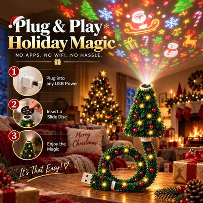 🔥Last Day 49% OFF 🔥 Magical Christmas Tree USB Projector Light – Festive Holiday Atmosphere Lamp