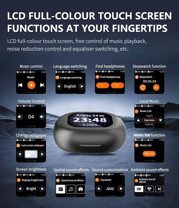 🔥Special Price Only Today!!!⏰🔥True Powerful Bluetooth 5.4 Open Ear Earbuds, IPX5 Waterproof