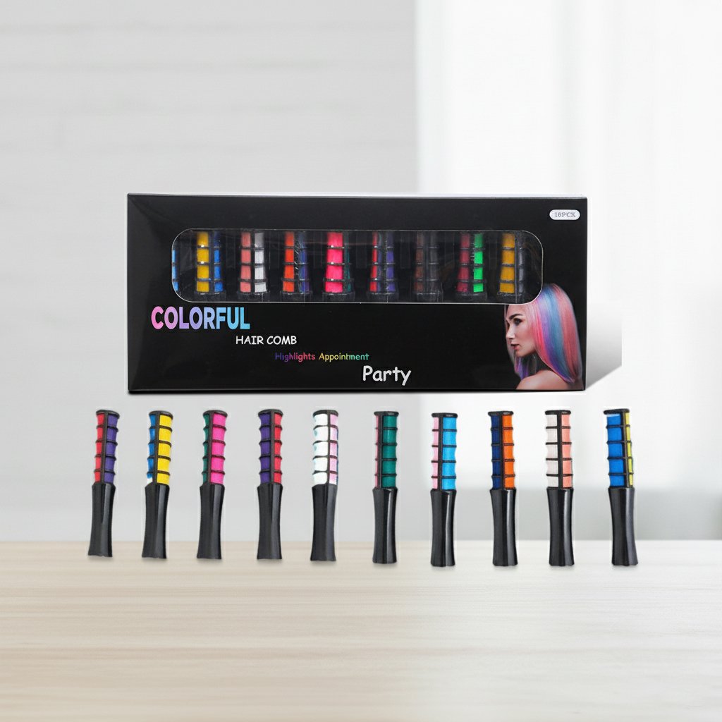Festive Fun Hair Chalk Combs