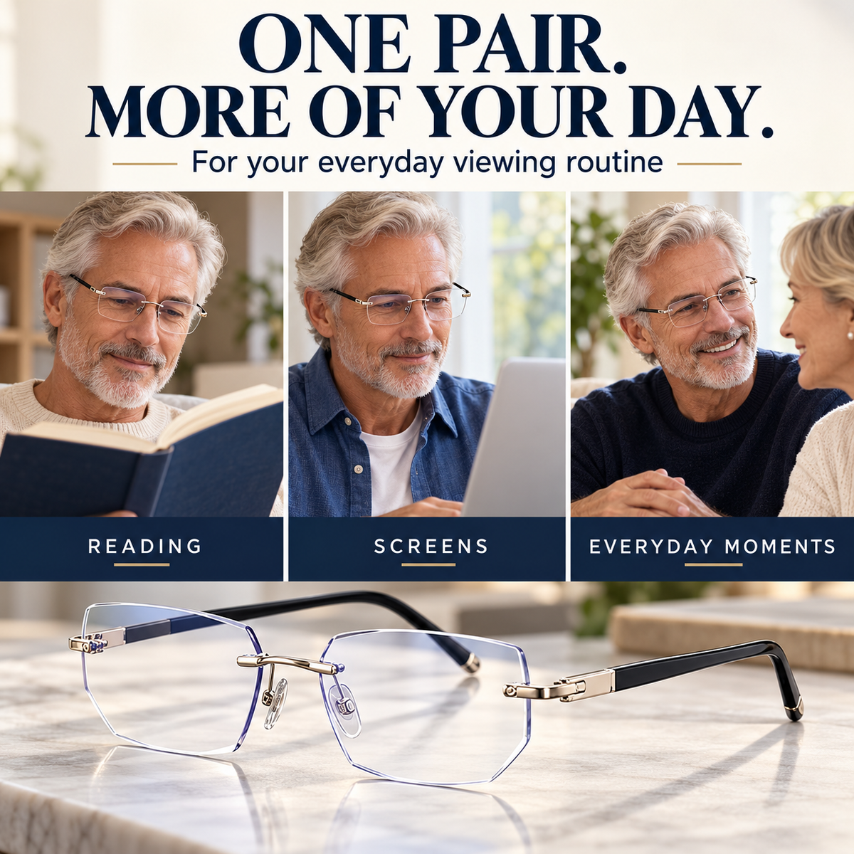 Smart Auto-Focus Reading Glasses | Crystal Clear Vision for Seniors 👓❤️
